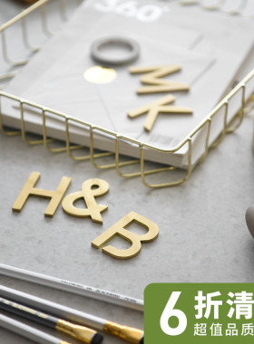 黄铜英文字母diy摆件墙壁装饰