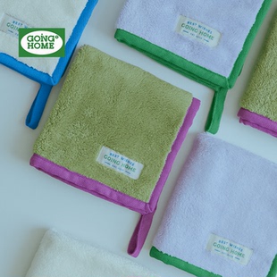 高颜值擦手巾吸水不掉毛速干抹手专用方巾擦手布 厨房擦手毛巾挂式