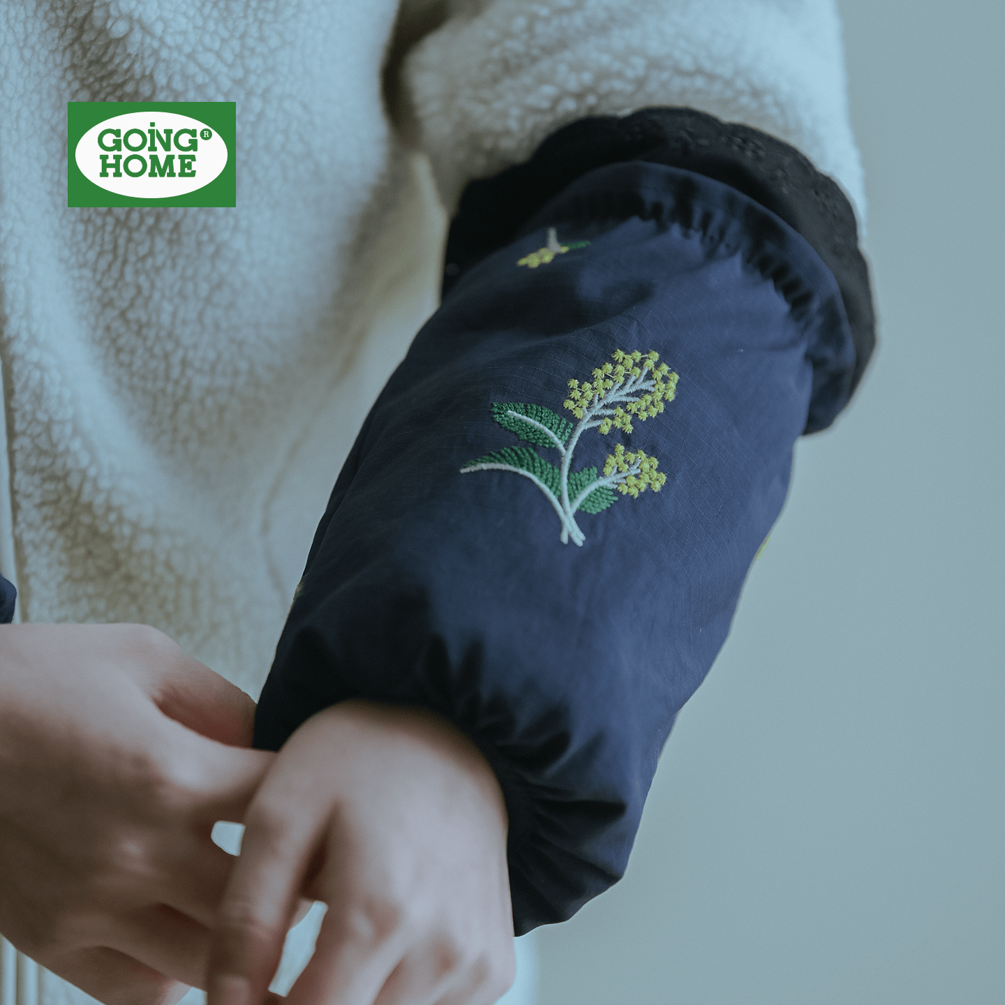 【加大加长款】蕾丝边羽绒服袖套