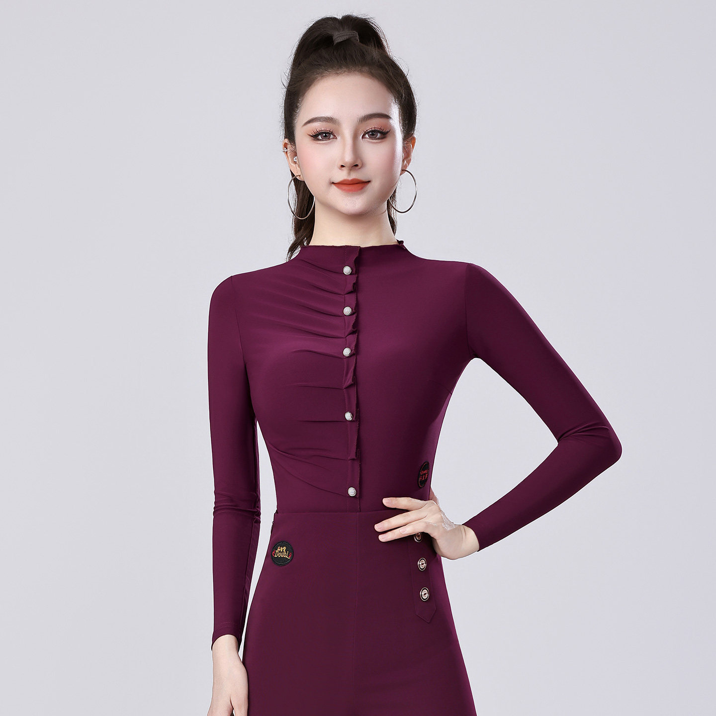 女士新款拉丁舞练功服连体衣