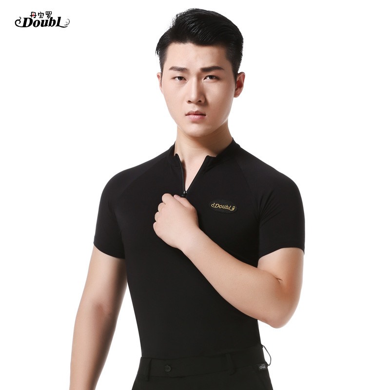 丹宝罗摩登舞男士短袖练功服上衣