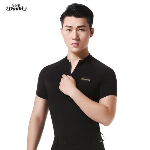 丹宝罗摩登舞男士短袖练功服上衣