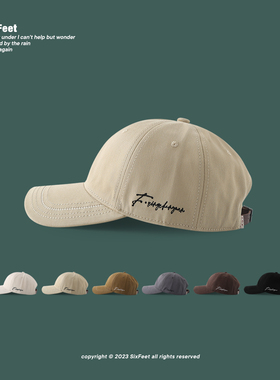 SixFeet大头围鸭舌帽女日系情侣春夏遮阳棒球帽显脸小百搭帽子男