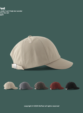 SixFeet男女防晒遮阳鸭舌帽透气短檐速干轻薄韩版运动休闲棒球帽