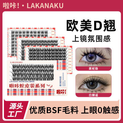 Thick natural large capacity segmented soft false eyelashes