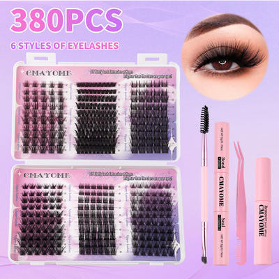 380 clusters of 6 mixed and matched false eyelash sets假睫毛