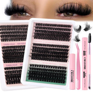 set 270 80D100D eyelash extension false clusters curve