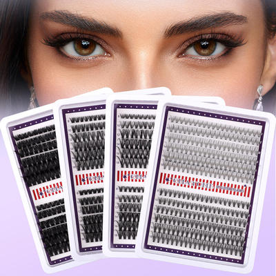 240 clusters  D-curve single cluster false eyelashes 8-18mm