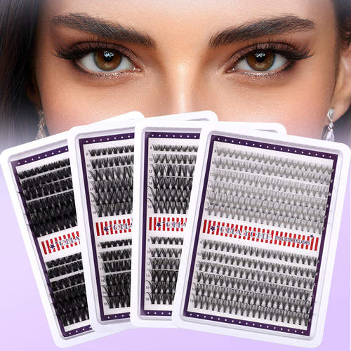 240 clusters  D-curve single cluster false eyelashes 8-18mm