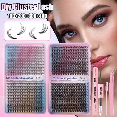 800 clusters of fake eyelashes 9-16mm DIY 800簇假睫毛9-16mm