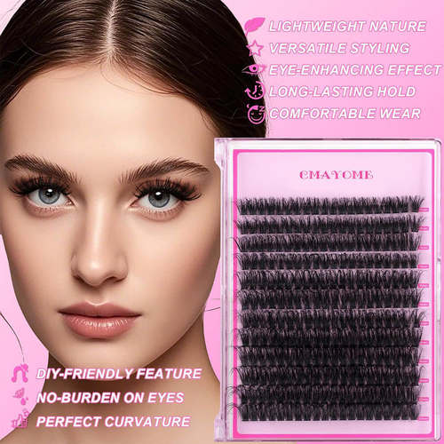 240 clusters of 80D curved false eyelashes 12-20mm假睫毛套装
