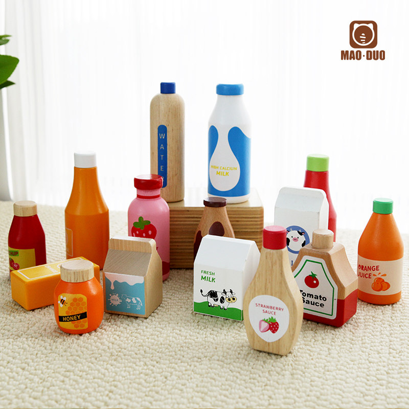 实木儿童仿真洗护用品玩具洗手液沐浴露饮料牛奶过家家木制摆件YW,玩具/童车/益智/积木/模型,过家家玩具,淘宝优惠券,粉丝福利购,淘宝优惠卷