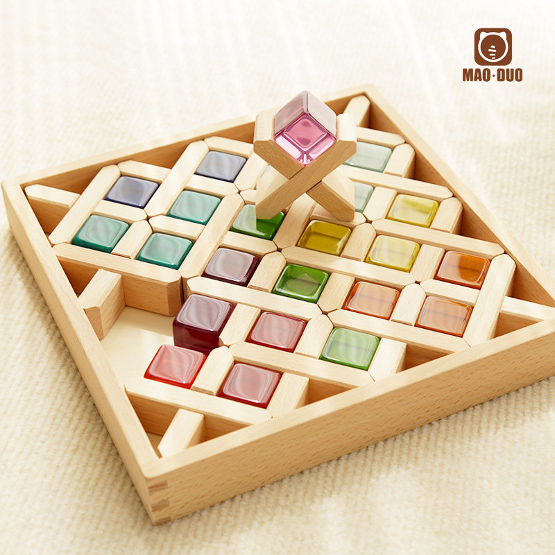 高透立方体玩具拼搭思维空间