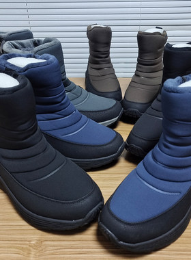 外贸保暖防水羊羔绒雪地靴男