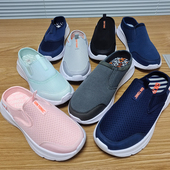 外原多色轻便缓震一脚套懒人半托透气网面鞋 情侣休闲办公室男女鞋