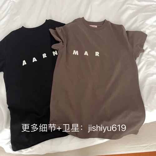 高品质小众咖色短袖T恤
