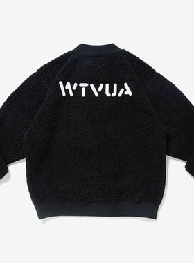 Sunken/日潮宽松WTAPS颗粒绒摇粒绒圆领卫衣情侣同款 Cityboy 22A