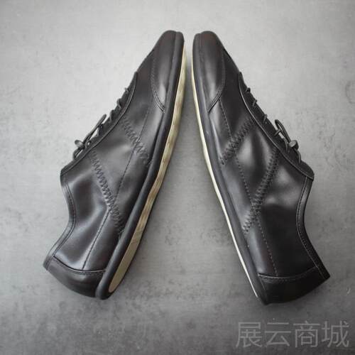 高档库甲 简约轻薄男透气胎小牛皮商务休车闲皮鞋驾软底鞋豆豆黑