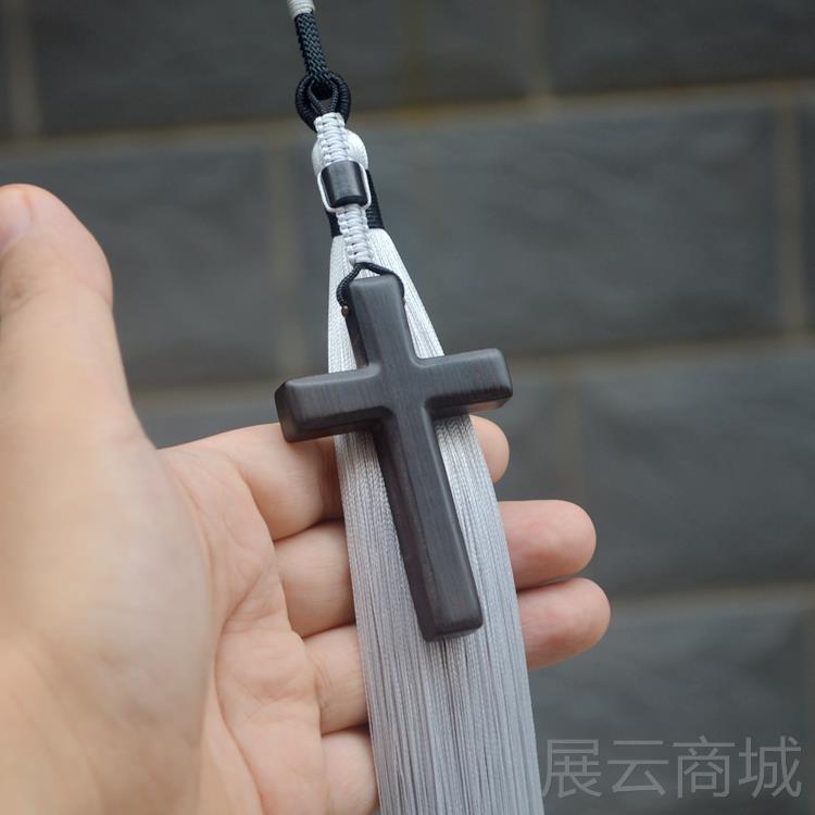 高档麦泉手十字架汽车工纯件饰品红黑檀木JDJ礼品车内挂摆件