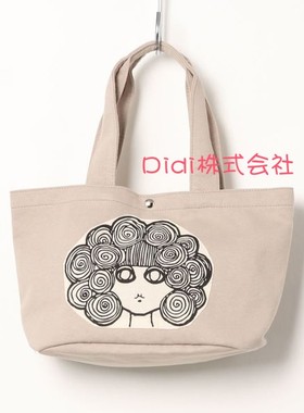 清仓 日单 scolar 好品质 带内衬 插画 卷发女孩 小托特包便当包