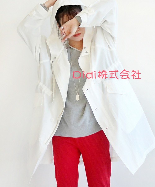 休闲日系连帽风衣开衫外套