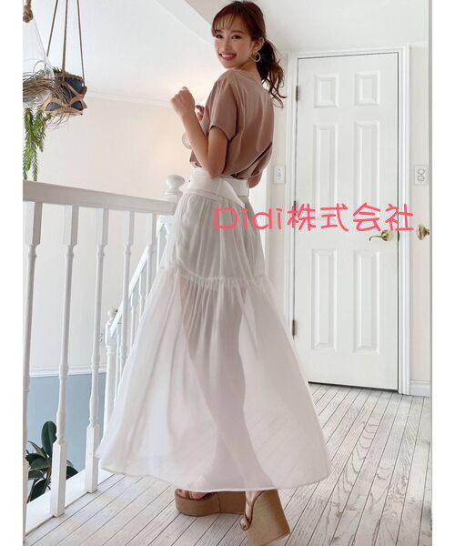 仙气十足! 春季新款  透明感  层次感 喇叭纱裙  半身裙 长裙