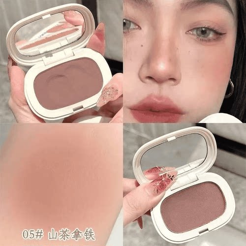 幻影小熊单色土豆泥腮红麻薯膨胀色无粉感低饱和持久自然哑腮红膏