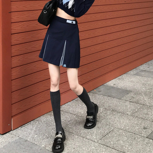 黑灰色小腿袜子女夏季薄学院风jk
