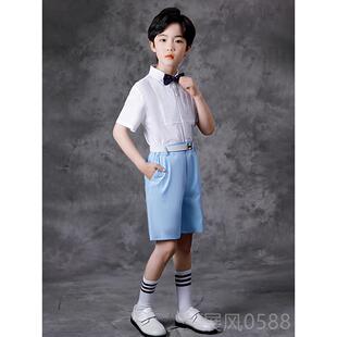 高档新款合演儿童红领巾校园风衫唱表服中小学生演出服男女衬套装