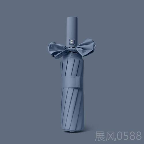 高档十二骨全自雨伞抗女士太阳防晒UV大折叠号遮阳晴雨两用动ins