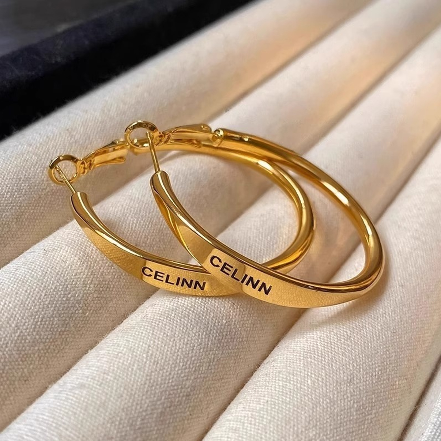 金色大圈圈耳环女士复古