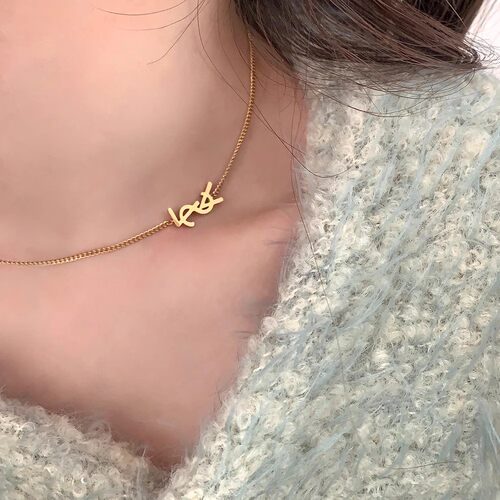 不掉色项链女小众设计高级感