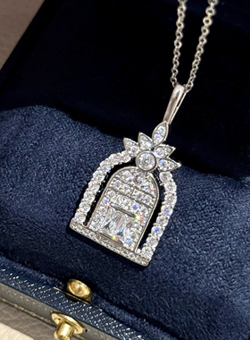 满钻城堡锁骨链项链女高级感