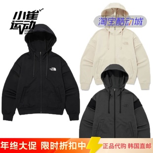 连帽休闲卫衣NJ5JP32 韩国代购 TheNorthFace北面23秋冬女士短款