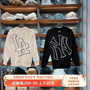 韩国代购 NY镂空大标印花休闲套头卫衣3AMTB0431 2023春新款 MLB正品