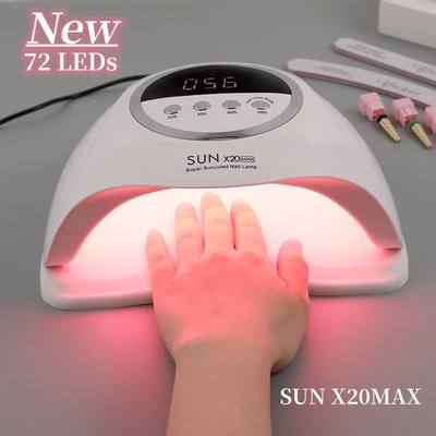 320W SUN X20MAX Nail Dryer Machine 72 LEDs UV LED Lamp for N