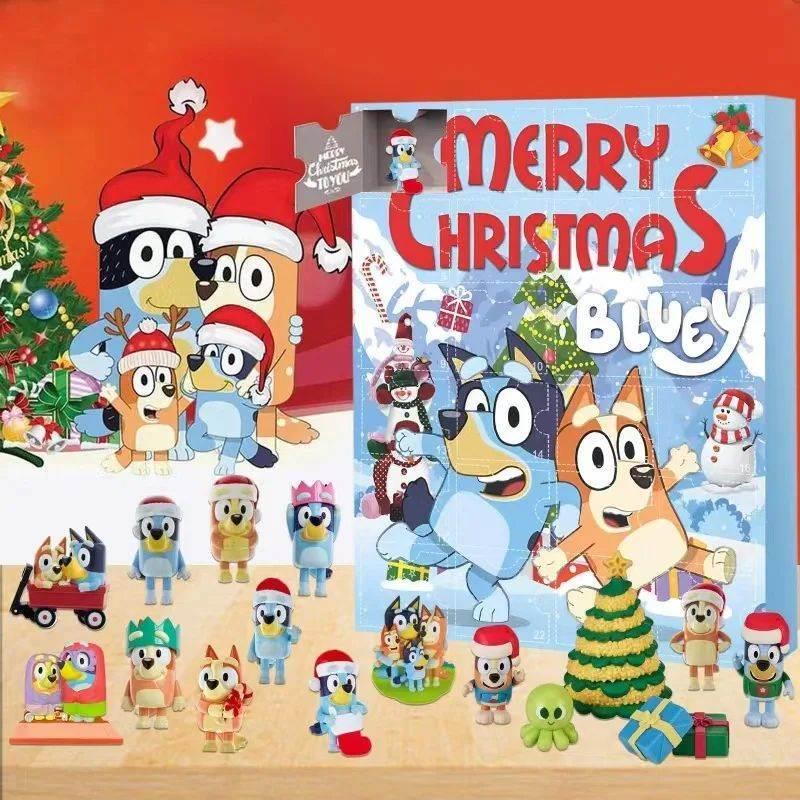 Bluey 24Pcs Set Figure Christmas Gift Advent Calendar Myster