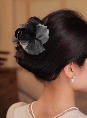 铂思亚水墨画发夹女鲨鱼夹