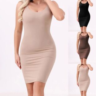 dress suspender color 纯色吊带包臀连衣裙 hip wrap with Solid