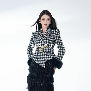 复古名媛长袖 MD依诺 显瘦气质百搭修身 2025冬款 短外套 菲林假日