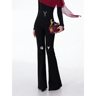 通勤气质设计感休闲裤 MD依诺 穿搭高腰时尚 2025冬季 子 暖感抓绒