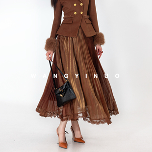 时尚 2025秋冬季 设计感显瘦气质百搭宴会半身裙 秋叶落畔 MD依诺