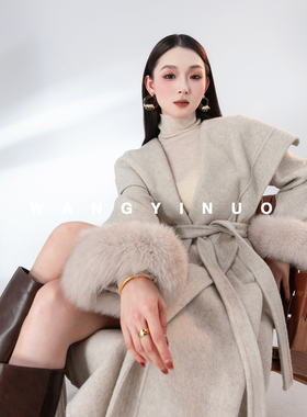 MD依诺【暖系流光】2025冬季款翻领百搭开衫显瘦毛呢保暖羊毛外套