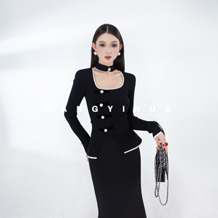 款 2025冬季 显瘦气质时尚 拼接长袖 上衣 MD依诺 保暖女款 颜值当但