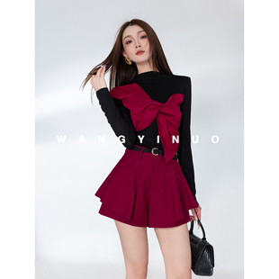 老钱风时尚 MD依诺 款 2025秋季 蝴蝶结显瘦打底T恤上衣 甜梦花语