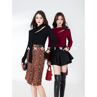 拼接名媛飘带针织衫 MD依诺 显瘦气质百搭修身 2025秋季 里约艺术