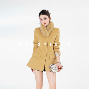 MD依诺【浪漫巴黎】2025冬季款休闲时尚百搭气质减龄羊毛大衣外套