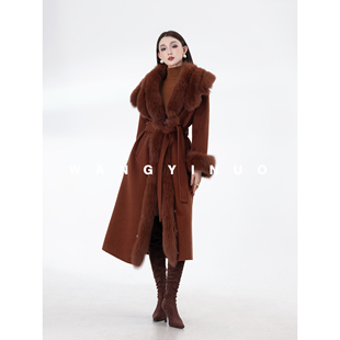 休闲时尚 MD依诺 款 2025冬季 百搭宽松羊毛保暖大衣外套 暖冬趣意