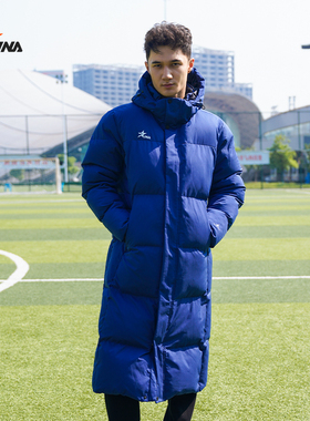 INA茵浪长款棉服男加厚冬季过膝儿童保暖防风大衣外套运动IN6946