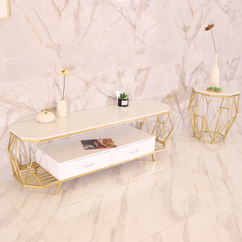 客厅电视柜茶几组合简约现代整装小户型大理石茶几电视柜组合包邮|ruв категории жилой мебели, комплект мебели, гостиная мебель, чайный стол + телевизионный шкаф - от Buy2taobao.com для оказания профессиональной услуги покупки агента Taobao